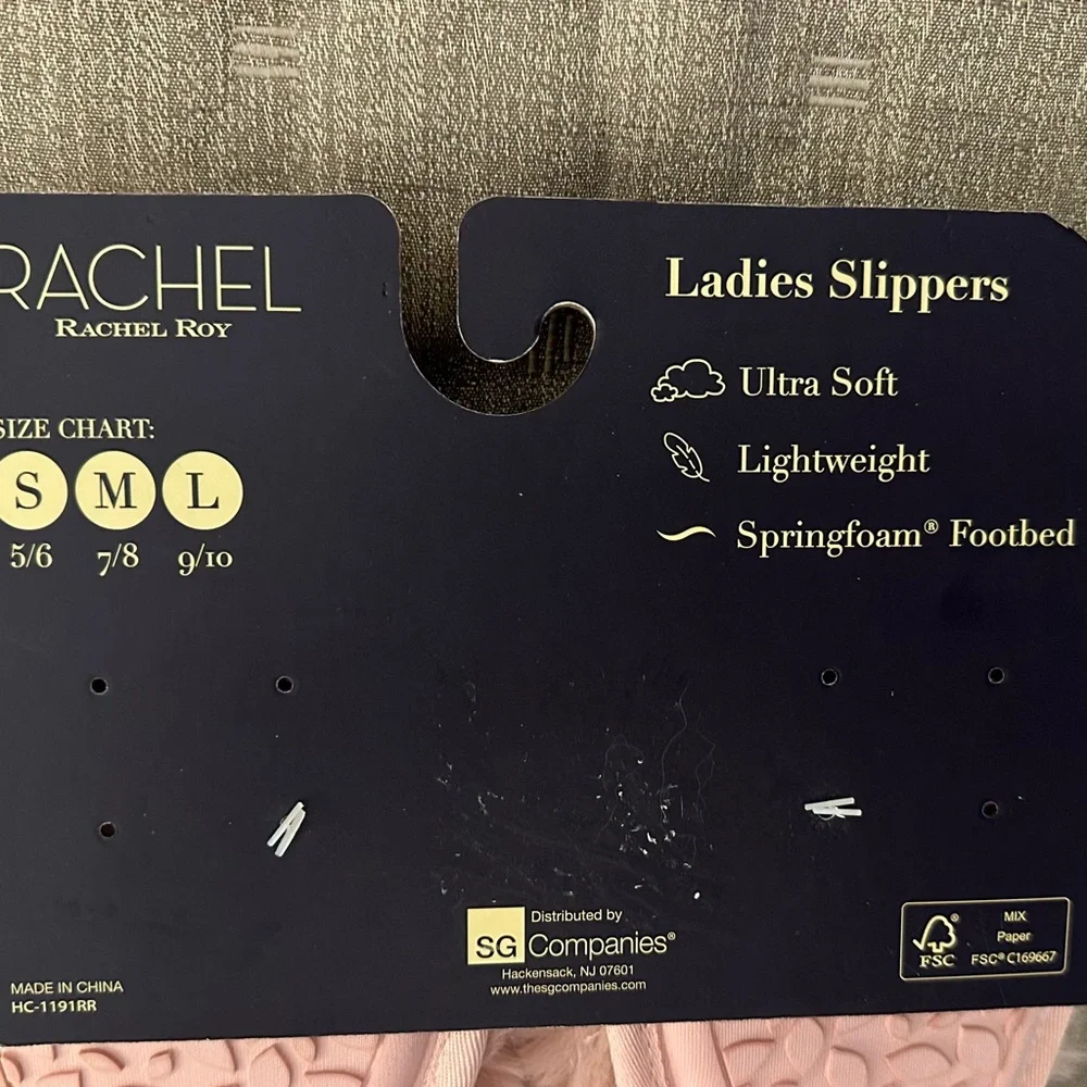 Rachel Roy Women’s Slippers Pink Size Small NEW WITH TAGS - Picture 3 of 6